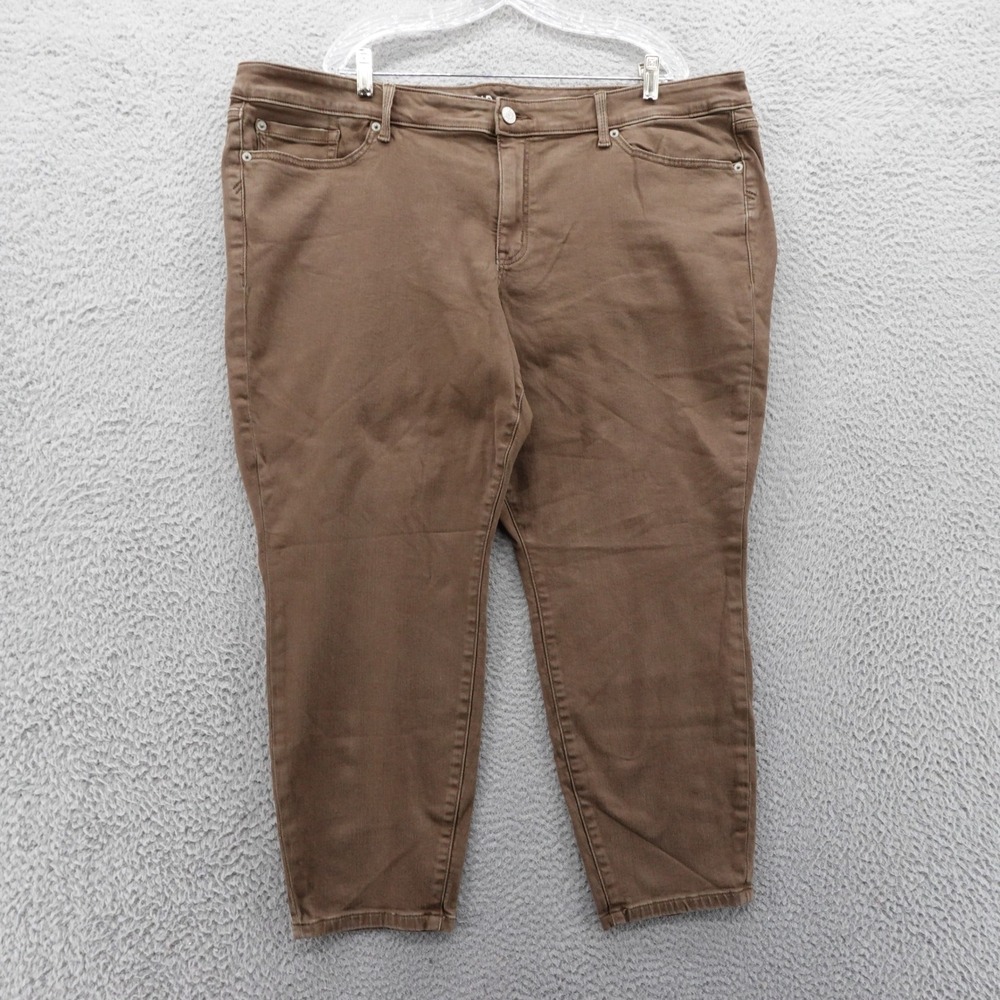 NWT Torrid Perfect Skinny Ankle Vintage Stretch Jean 24 Tall Brown Women Hi Rise